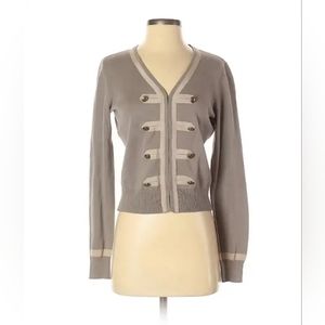 CAbi Lightweight Military Knit Cardigan Sweater Size Medium, NWOT